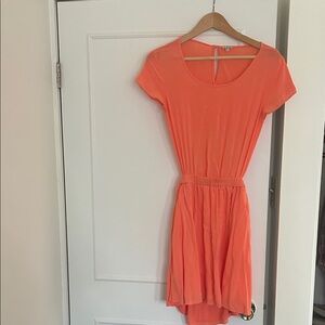 Aritzia Bright Coral Mini Dress